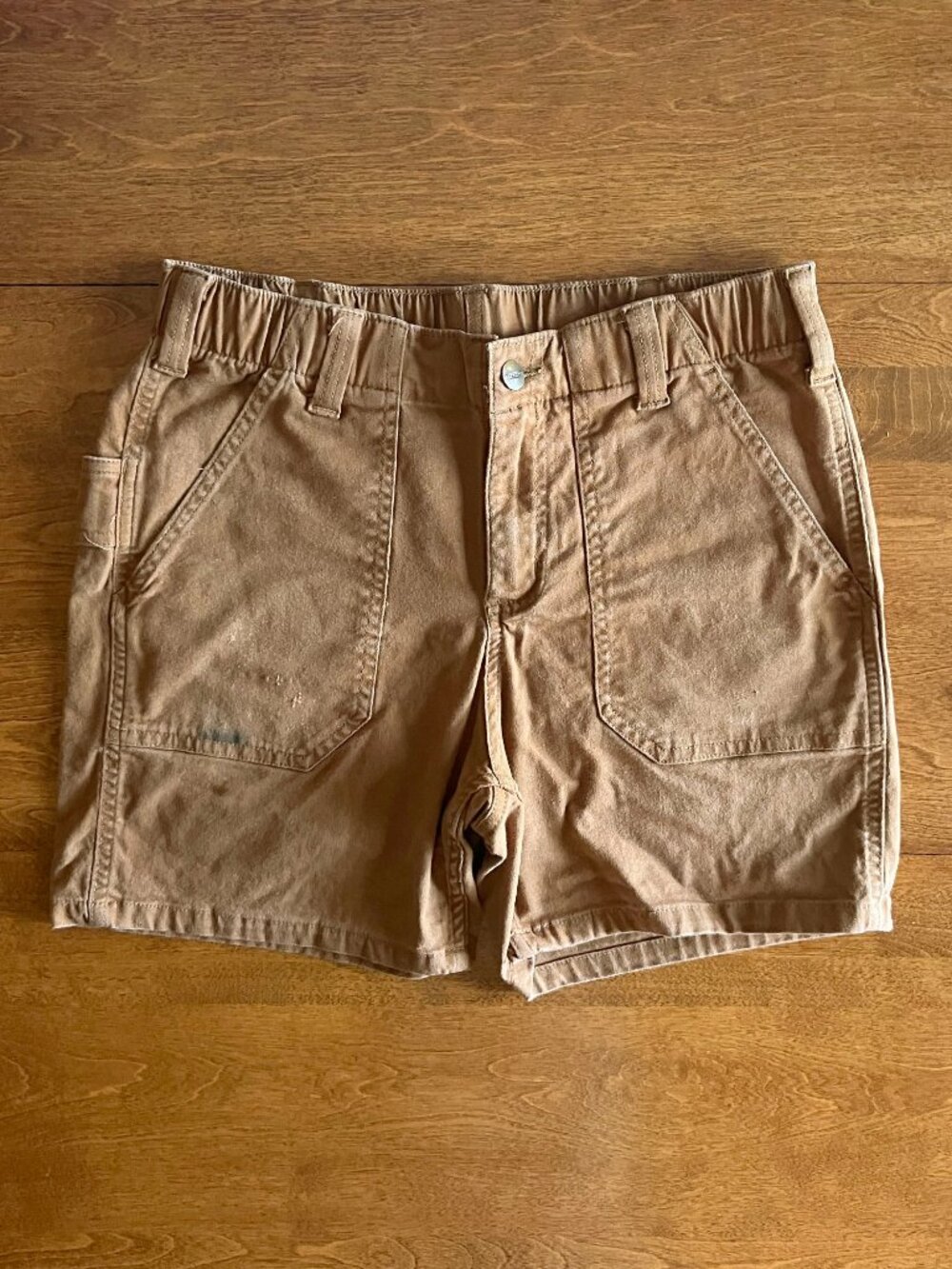 Carhartt tan canvas work shorts 6